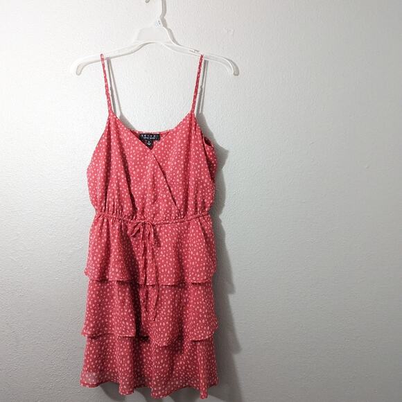 Trixxi Tiered Polka Dot Mini Dress - Picture 1 of 3